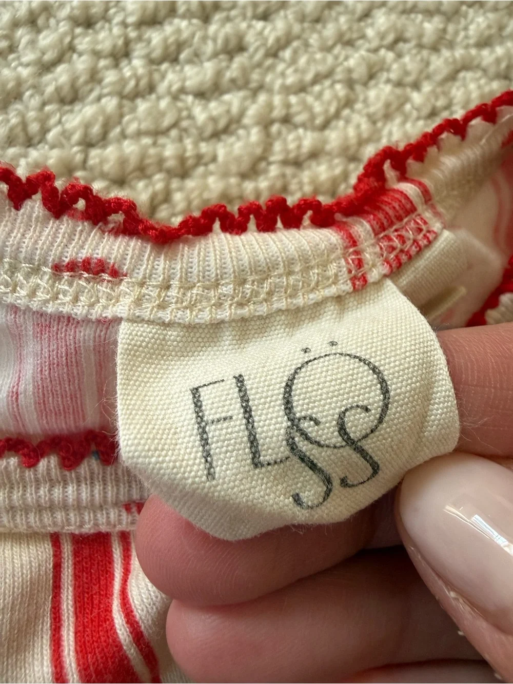 Flöss Noelle Stripe Red & Cream Set